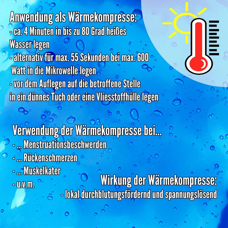 Kalt Warm Kompressen, Gel, Mikrowellen geeignet, 13 x 14 cm, 10 Stück