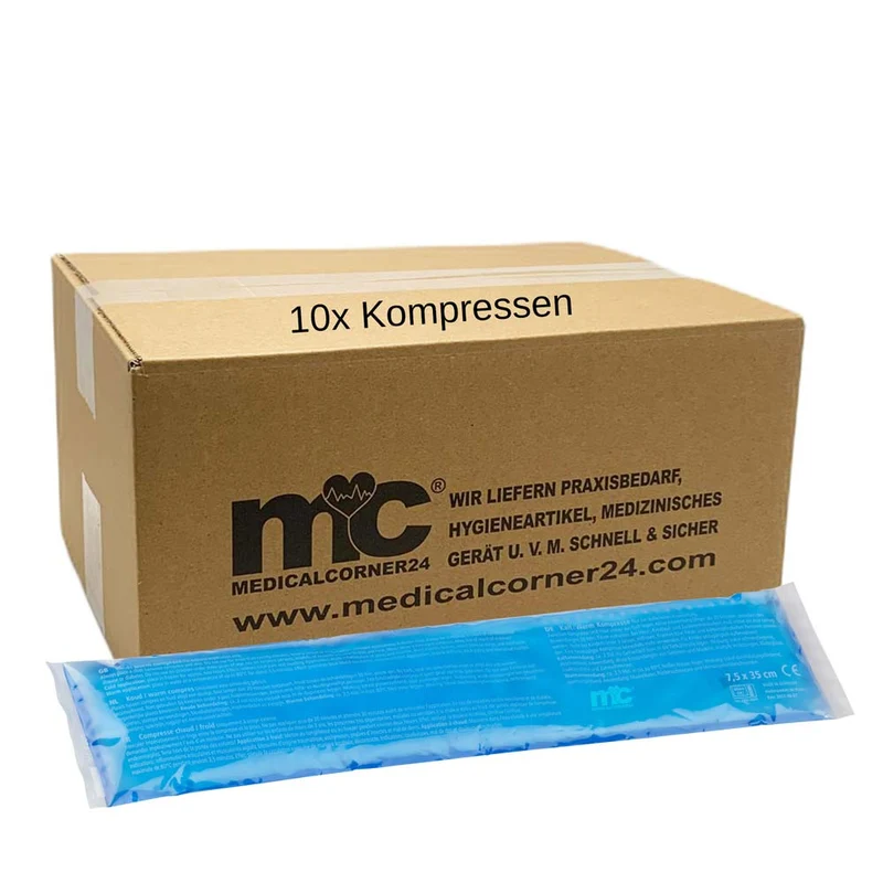 Kalt Warm Kompresse, Gel, Mikrowellen geeignet, 7,5x35 cm, 10 St.