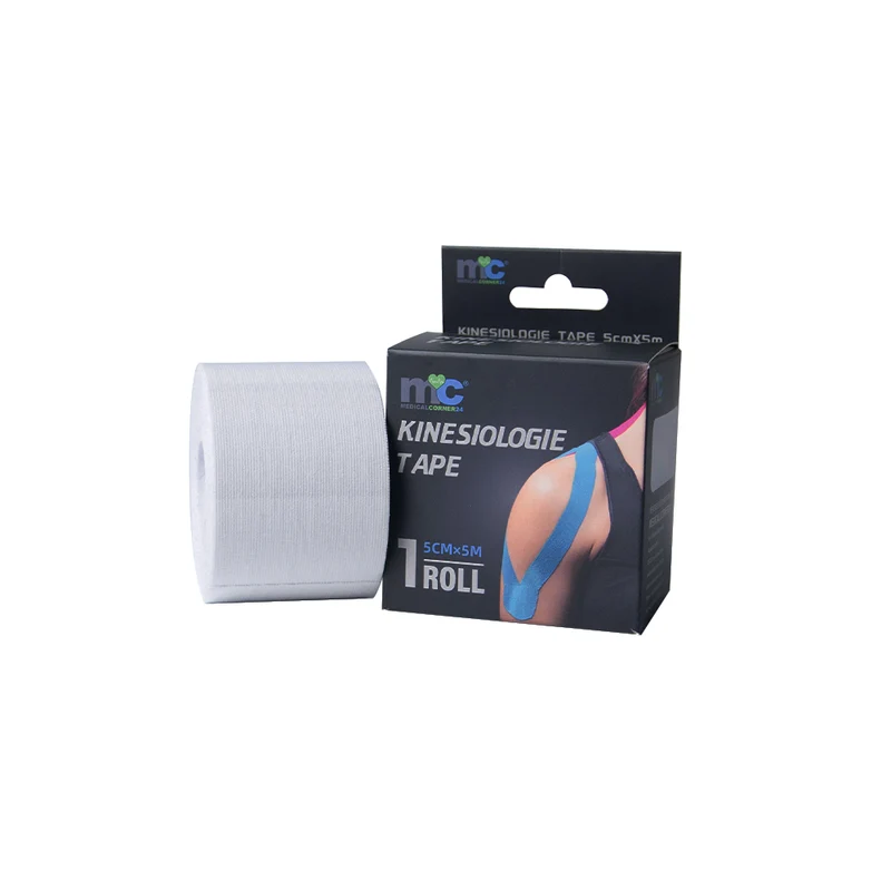 Medicalcorner24 Power Kinesiologie Tape weiß 5 cm x 5 m
