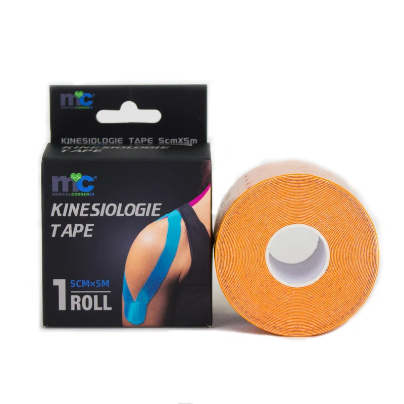 Medicalcorner24 Power Kinesiologie Tape orange 5 cm x 5 m