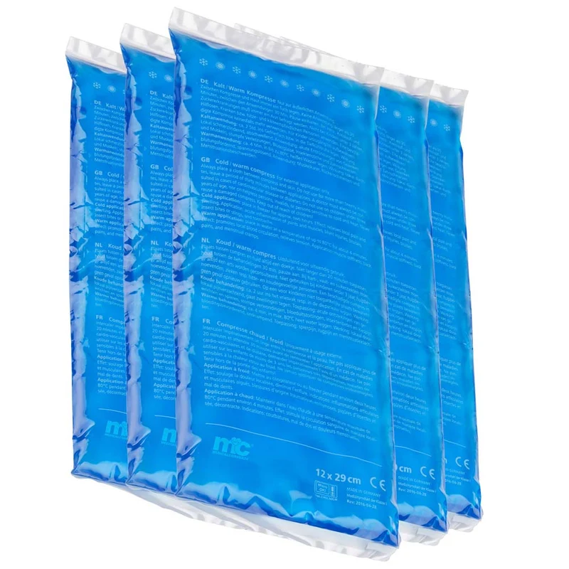 5 Kalt-/ Warm Kompressen, Gel, 12 x 29 cm