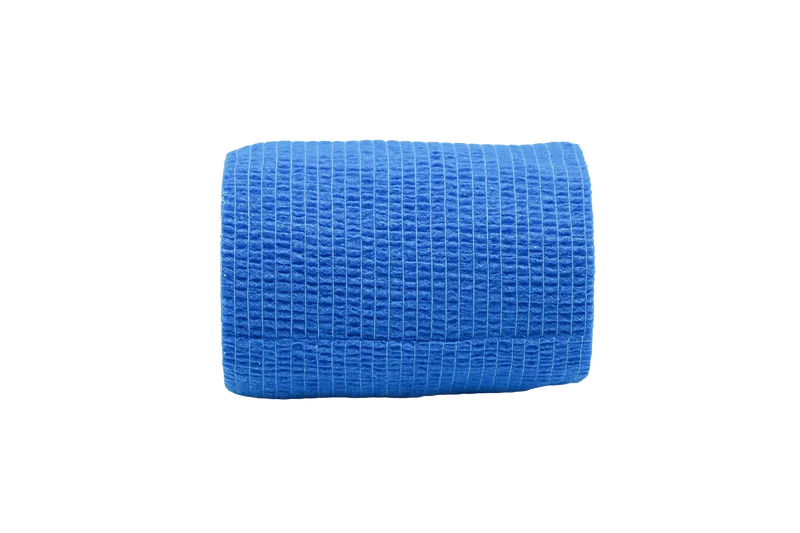 Medicalcorner24 Vliesbandage selbsthaftend blau 12 Rollen 7,5 cm × 4,5 m