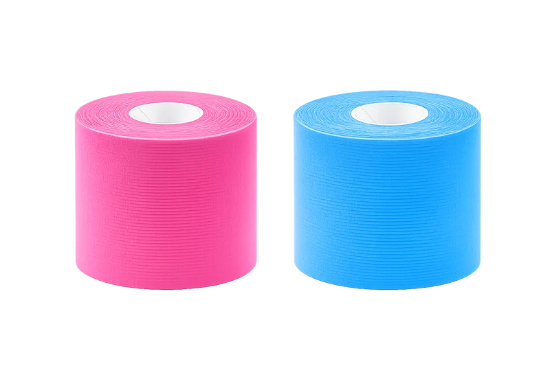 Medicalcorner24 Kinesiologie Tape Set blau und pink 5 cm × 5 m latexfrei