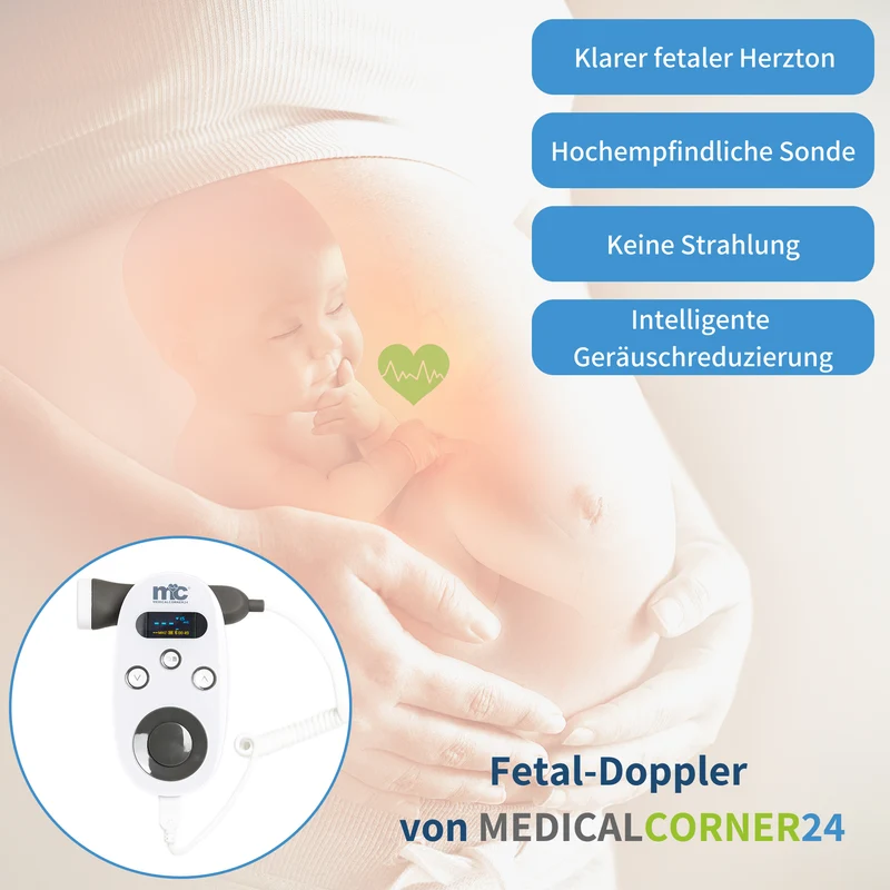 Medicalcorner24 Ultraschall Fetal-Doppler Grau