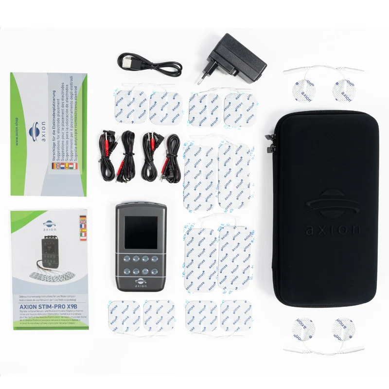 4 Kanal TENS EMS Kombigerät STIM-PRO X9B mit Akku und Softcase