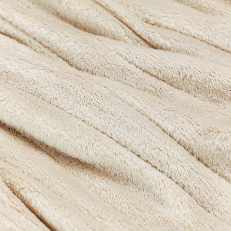 Fleece Electric Heated Throw - Cream