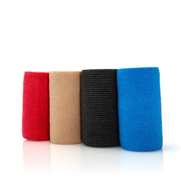 Haftbandage 10 cm Breite - 12 Rollen - Mix-Set in 4 Farben