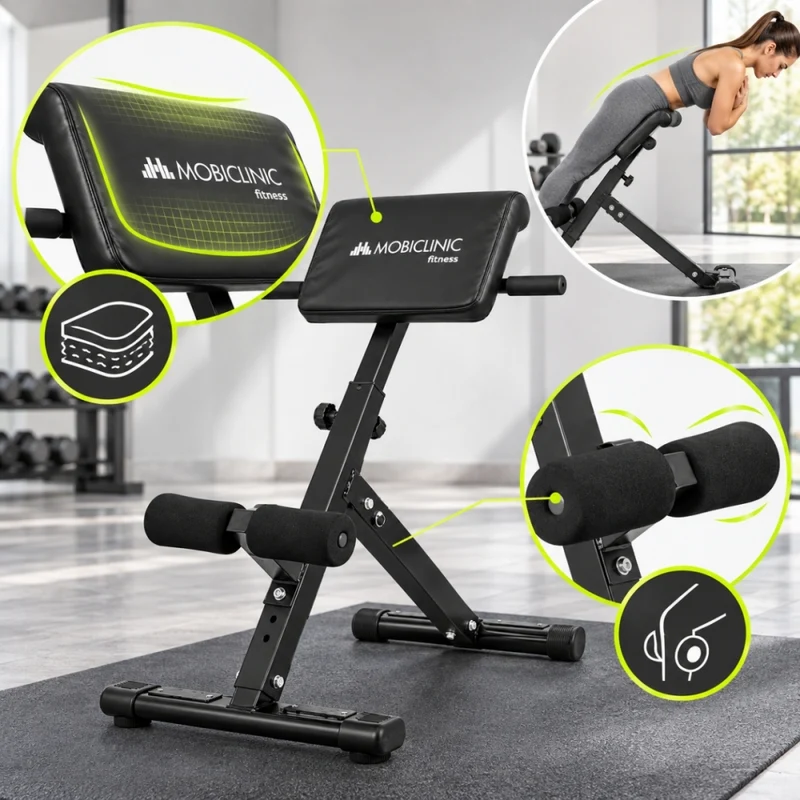 Römischer Stuhl | Höhen- und längenverstellbar | Schaumstoffrollen | Bis zu 136 kg | Stahl | Romanfit | Mobiclinic