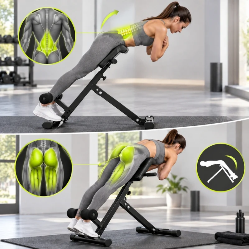 Römischer Stuhl | Höhen- und längenverstellbar | Schaumstoffrollen | Bis zu 136 kg | Stahl | Romanfit | Mobiclinic