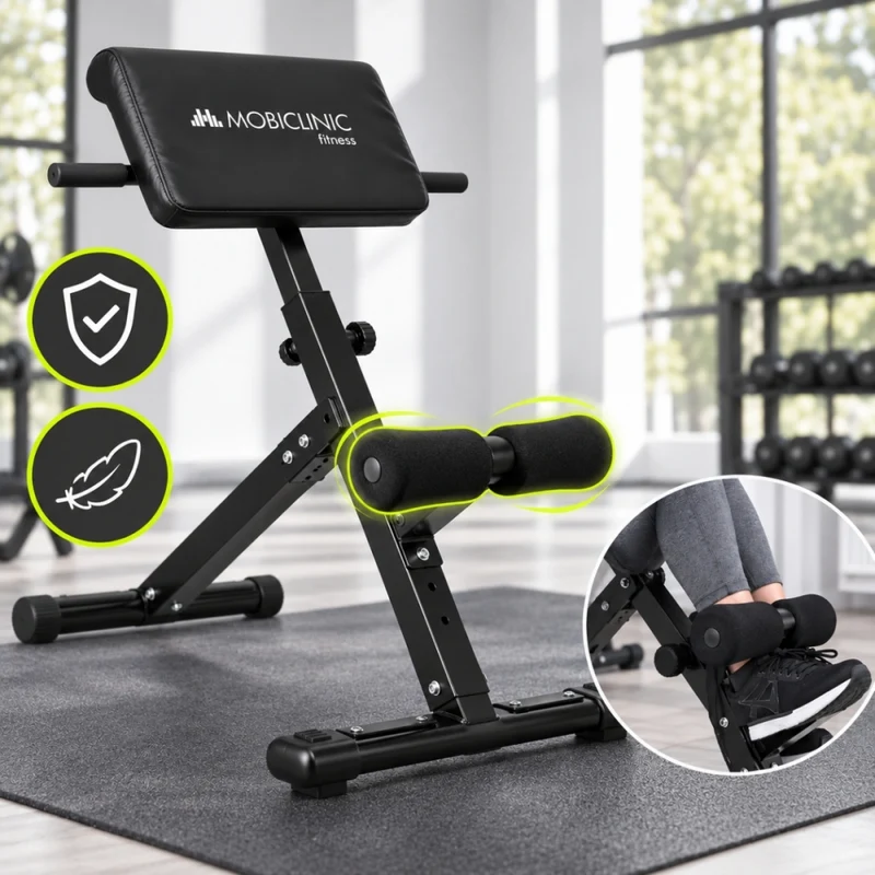Römischer Stuhl | Höhen- und längenverstellbar | Schaumstoffrollen | Bis zu 136 kg | Stahl | Romanfit | Mobiclinic
