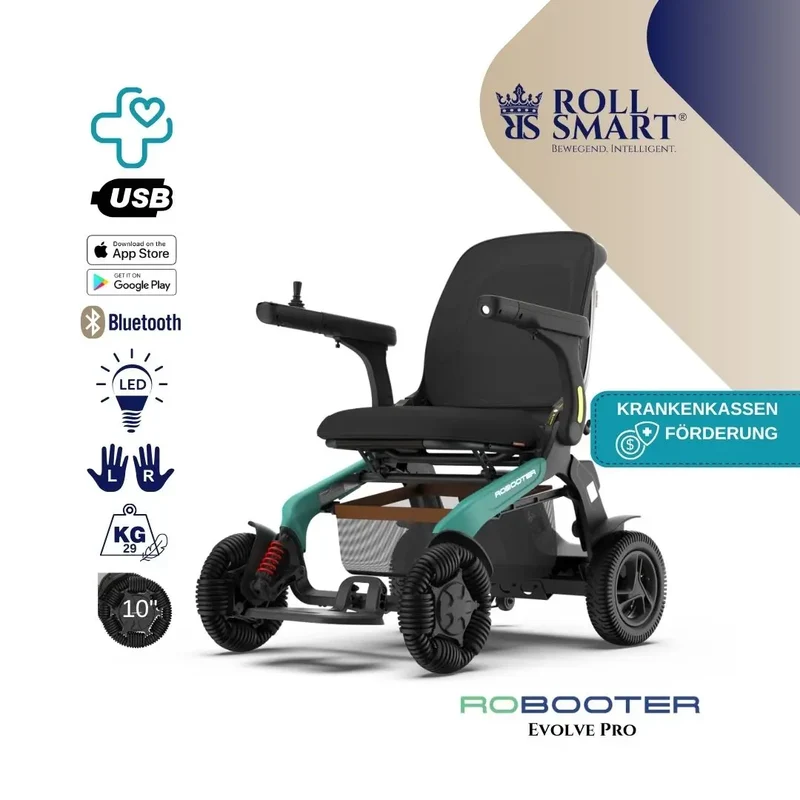 Roll smart robooter evolve pro, elektro-falt-rollstuhl, E60