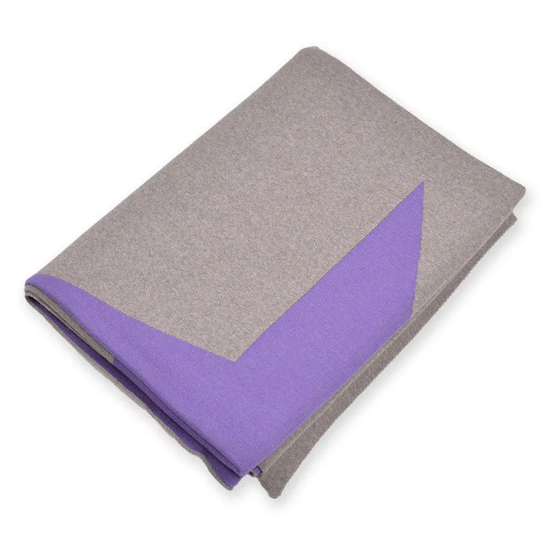 Decke 140x180cm Star, beige/lila