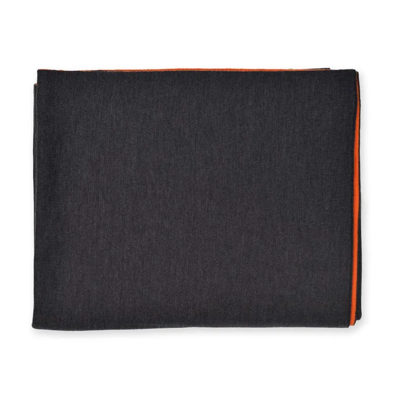 Decke 140x180cm Doubleface, dunkelgrau/orange