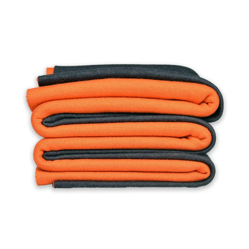 Decke 140x180cm Doubleface, dunkelgrau/orange