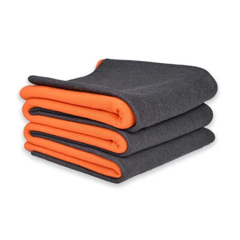 Decke 140x180cm Doubleface, dunkelgrau/orange