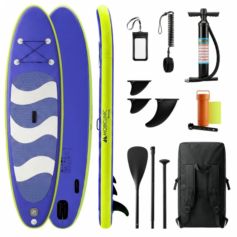 Aufblasbares Paddleboard | 315x78x15cm | Max. 150kg | Verstellbares Paddel | Rucksack und Pumpe | Stitch | Mobiclinic