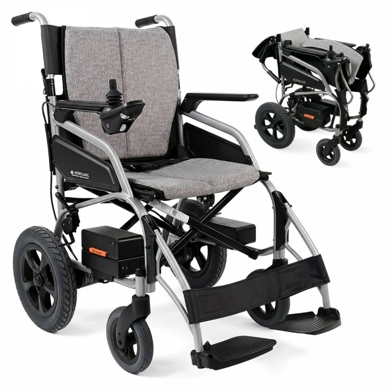 Elektrischer Rollstuhl | Faltbar | 2 Fahrmodi | Intelligente Bremse | 20 km Reichweite | 130 W | Dona | Mobiclinic