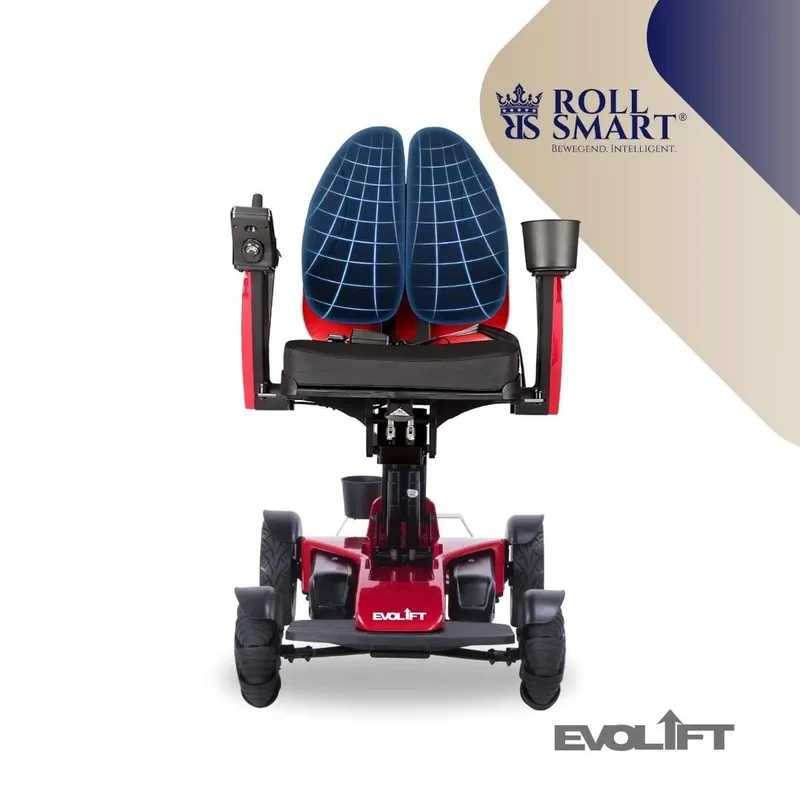 Roll smart evolift stufenlos höhenverstellbarer elektro-falt-rollstuhl