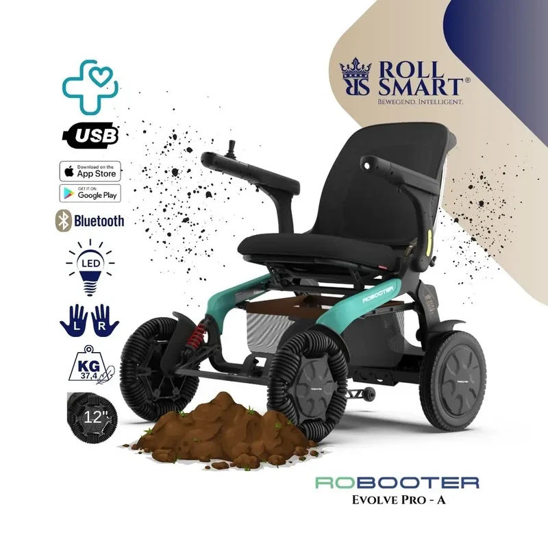 Roll smart robooter evolve pro-a, elektro-falt-rollstuhl,