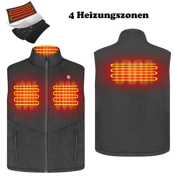 Savior Herren-Heizweste – 3-stufige Temperaturregelung & wasserabweisend