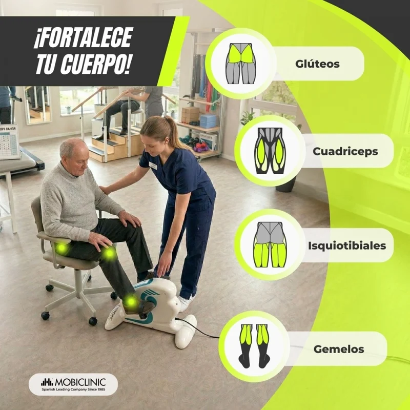 Elektrische Pedaleinheit | 12 Geschwindigkeiten | Digitaldisplay | Fernbedienung | Bidirektional | Pista | Mobiclinic