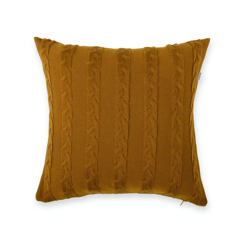 Kissenhülle 40x40cm Zopf, caramel