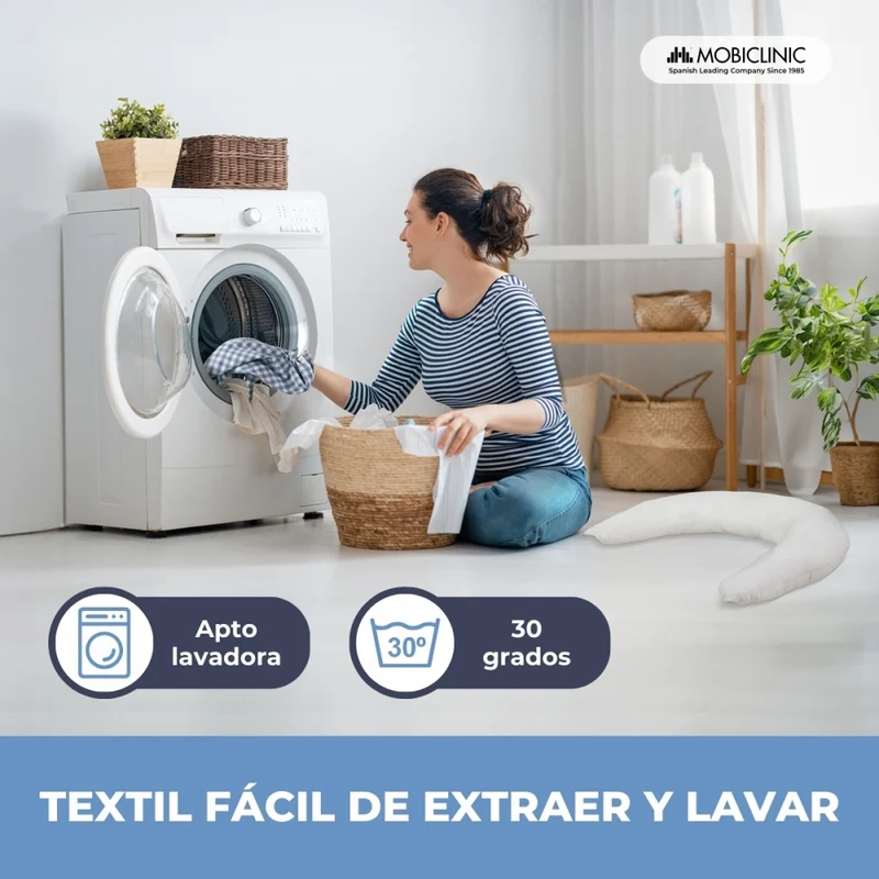 XXL Stillkissen | 3 in 1 | Mehrfach positionierbar | Verstellbare Träger | Maschinenwaschbar | Vichy-Muster | Aura | Mobiclinic