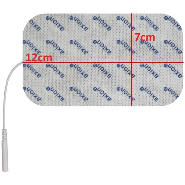 Elektroden (groß), 12x7 cm - 2 Stück - passend zu axion, Prorelax, Promed - 2mm Steckanschluss