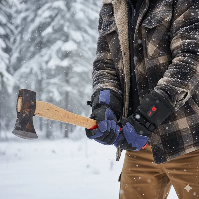 Savior Winter beheizte Arbeitshandschuhe — Kevlar-Griff, stoßfest, touchscreen-tauglich, wasserabweisend