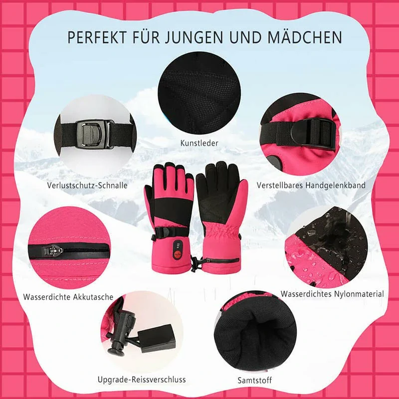Keepwarming Beheizbare Handschuhe für Kinder – Wind- & Wasserdicht für den Winter