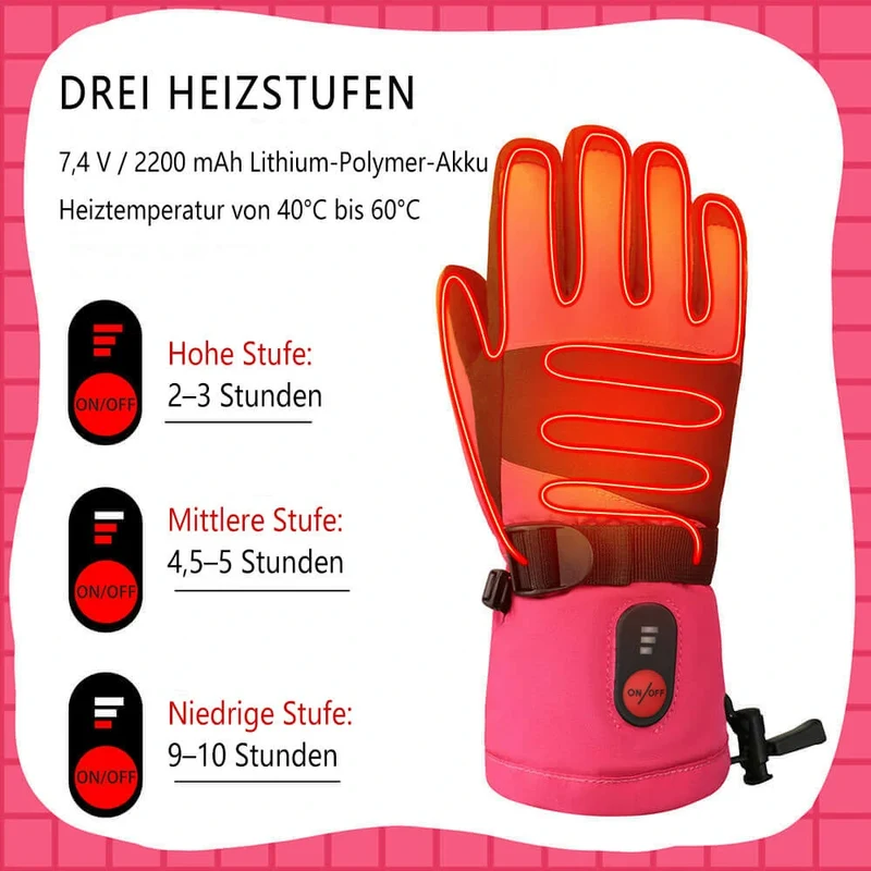 Keepwarming Beheizbare Handschuhe für Kinder – Wind- & Wasserdicht für den Winter