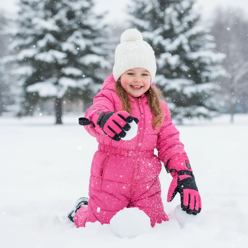 Keepwarming Beheizbare Handschuhe für Kinder – Wind- & Wasserdicht für den Winter