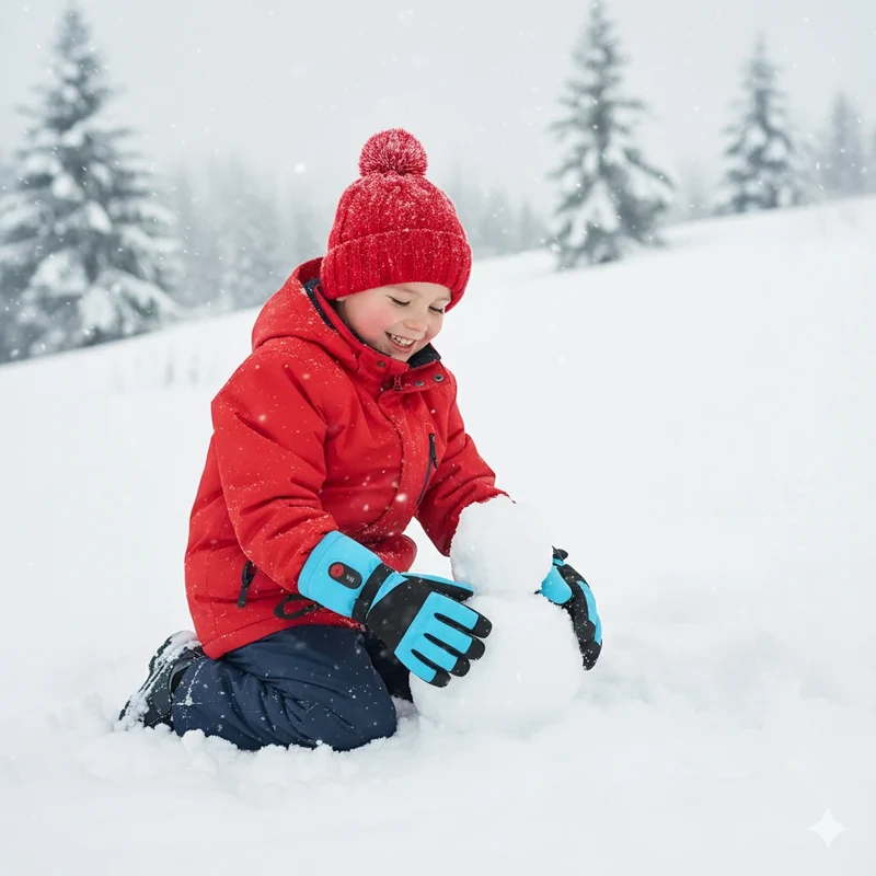 Keepwarming Beheizbare Handschuhe für Kinder – Wind- & Wasserdicht für den Winter