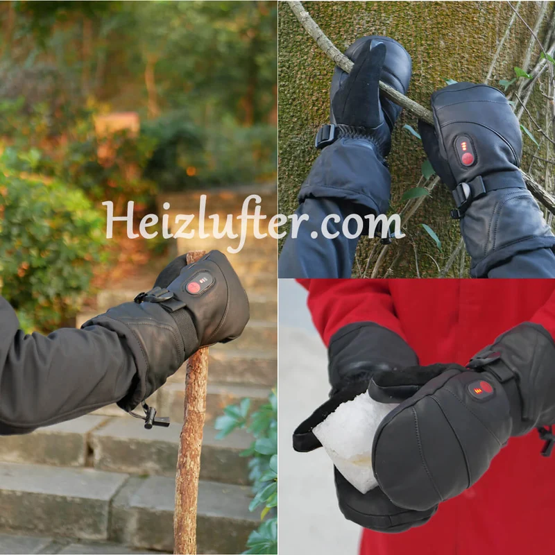 Savior Premium Leder-Heizfäustlinge | Wind- & Wasserdicht | Bis zu 6,5h Wärme