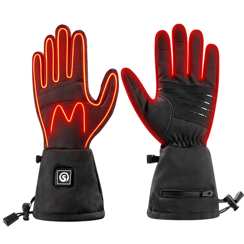 Savior Dünne Beheizbare Handschuhe für Damen & Herren – Leichte Elektrische Handwärmer mit finger touchscreen funktion