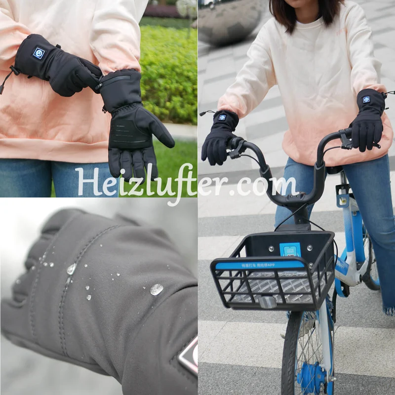 Savior Dünne Beheizbare Handschuhe für Damen & Herren – Leichte Elektrische Handwärmer mit finger touchscreen funktion