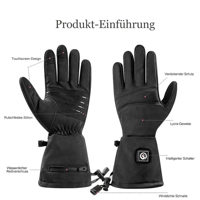 Savior Dünne Beheizbare Handschuhe für Damen & Herren – Leichte Elektrische Handwärmer mit finger touchscreen funktion