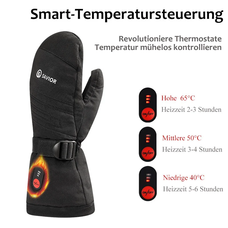 Savior Beheizte Fäustlinge für Ski