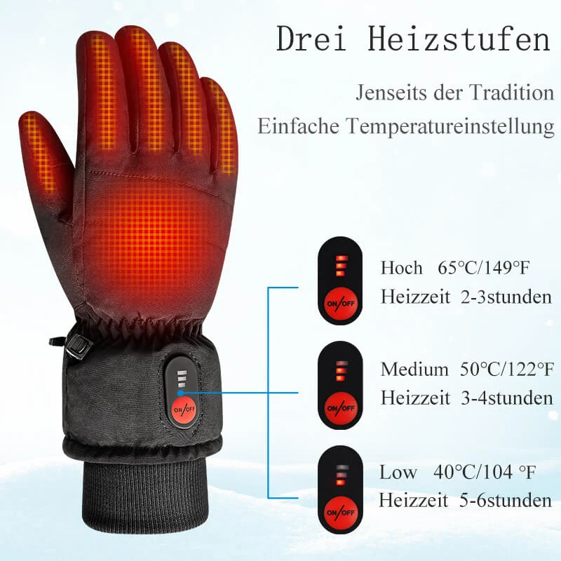 Keepwarming Touchscreen Wear Resistant Spritzwassergeschützt Beheizte Handschuhe