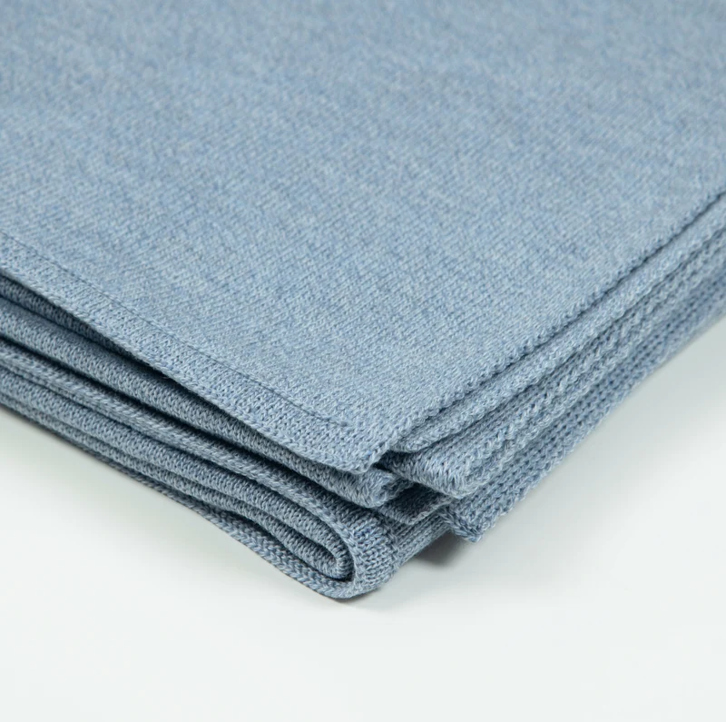 Decke 140x180cm RL uni, hellblau meliert