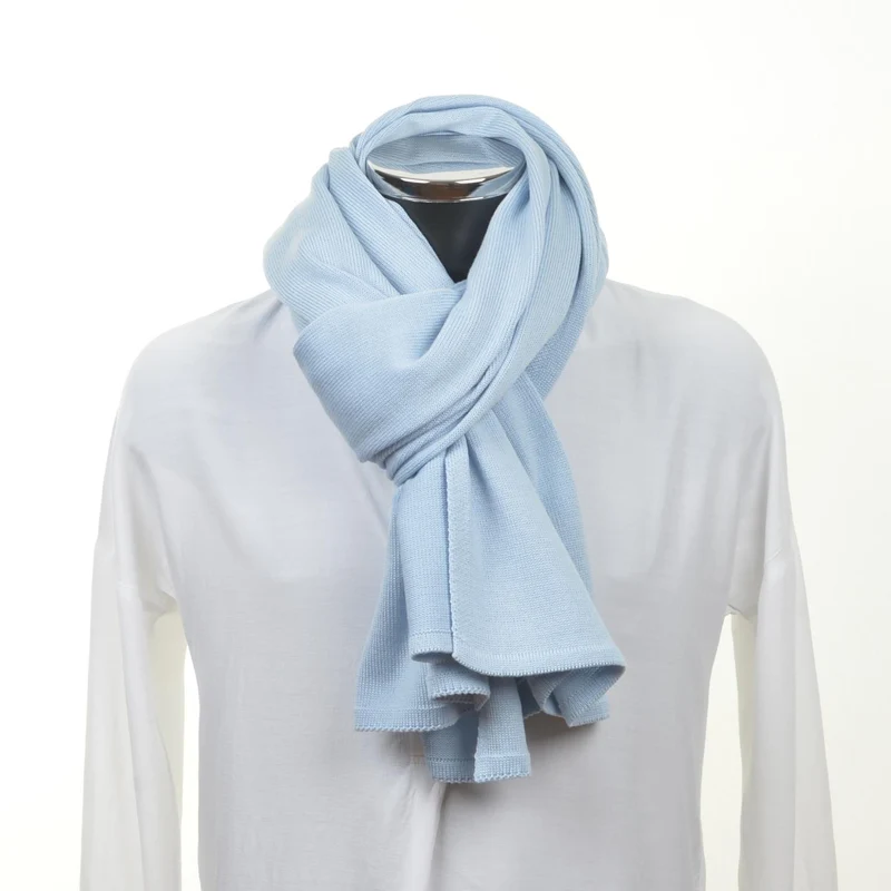 Schal unisex, 70x200cm, hellblau