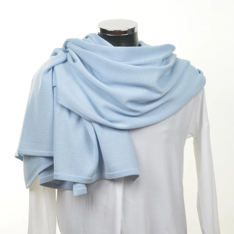 Schal unisex, 70x200cm, hellblau