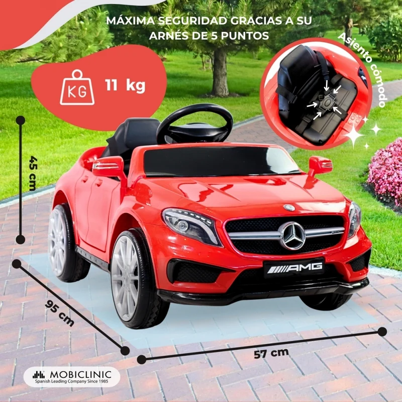Elektroauto Kinder | Fernbedienung | Motor 30W | Geschwindigkeit 3 km/h | Puerto USB | Turbo | Mercedes Benz AMG | Mobiclinic