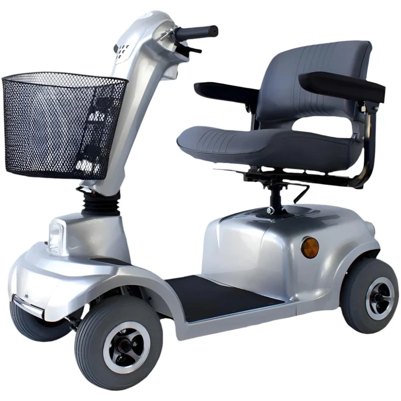 Elektromobil Senioren mit 4 Rädern | Kapazität 34 km | Dreh- und Klappsitz | 12V | Grau | Modell: Piscis | Mobiclinic