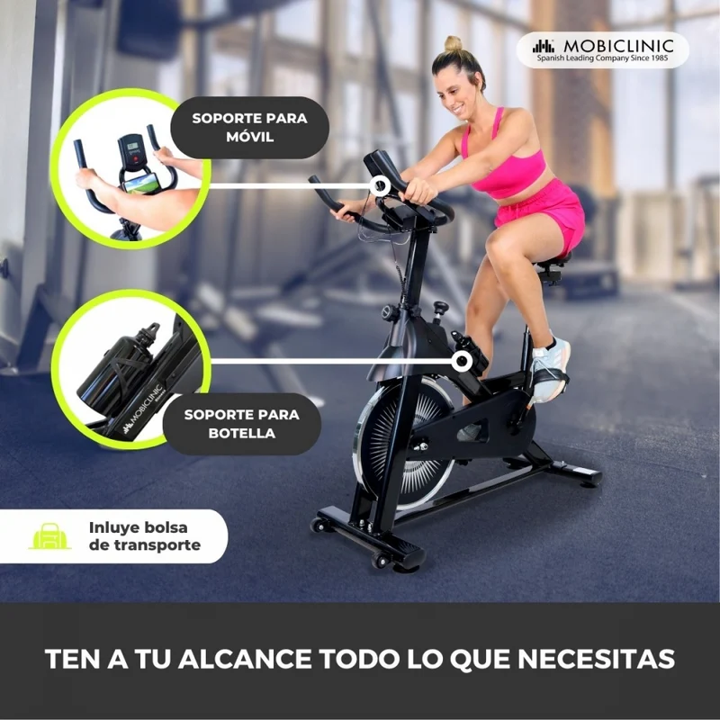 Heimtrainer | Verstellbar | Trainingscontroller | Max. Gewicht 100 kg | Schwungmasse 6 kg | Teide | Mobiclinic