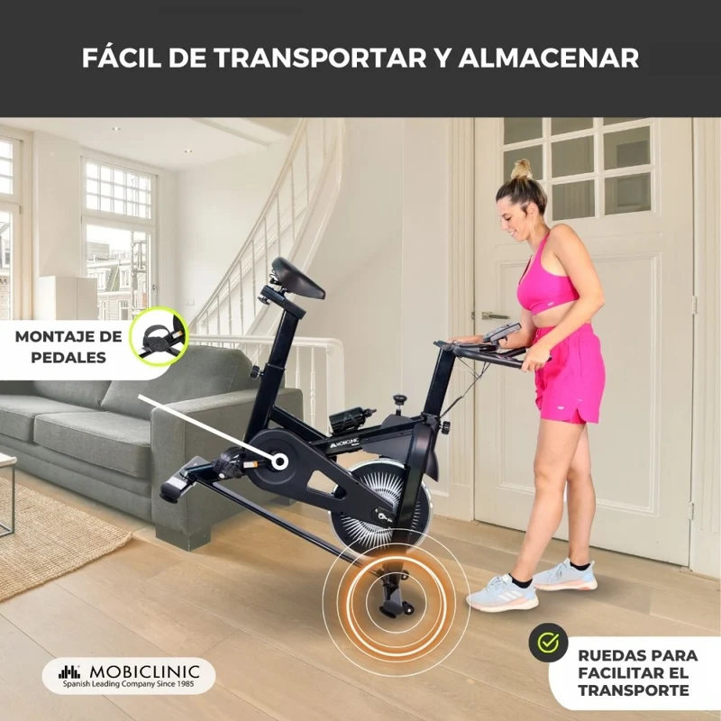 Heimtrainer | Verstellbar | Trainingscontroller | Max. Gewicht 100 kg | Schwungmasse 6 kg | Teide | Mobiclinic