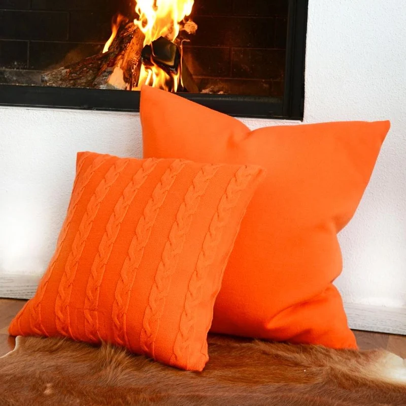 Kissenhülle 50x50cm uni, orange