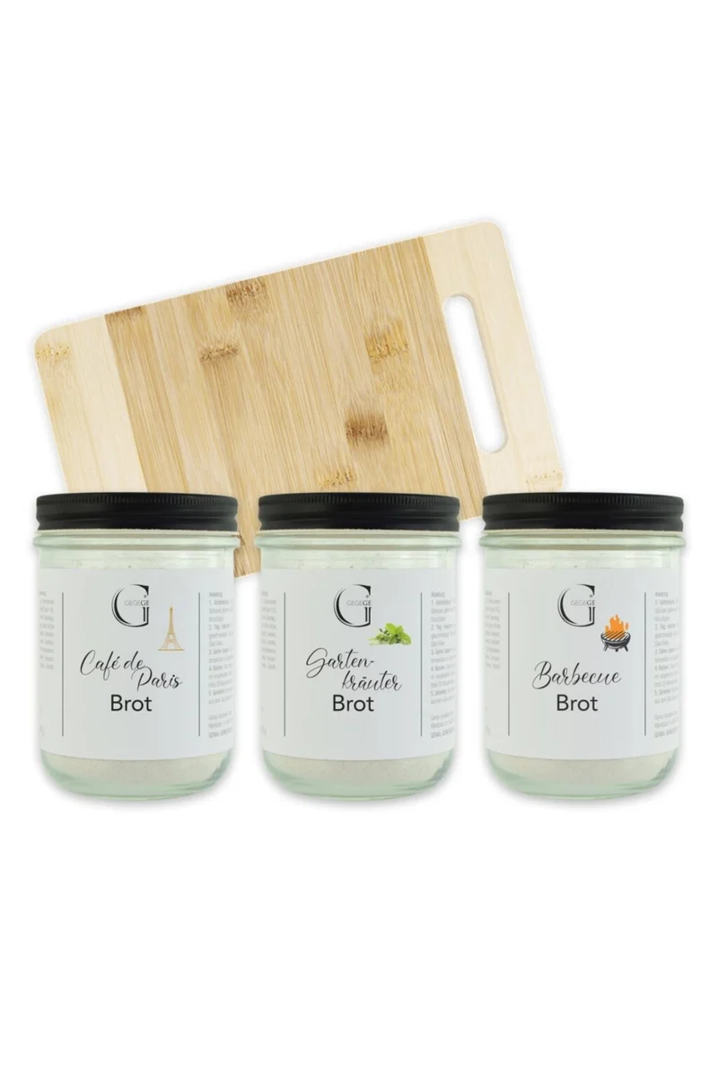 Geschenk-Set Brot im Glas inkl. Brett