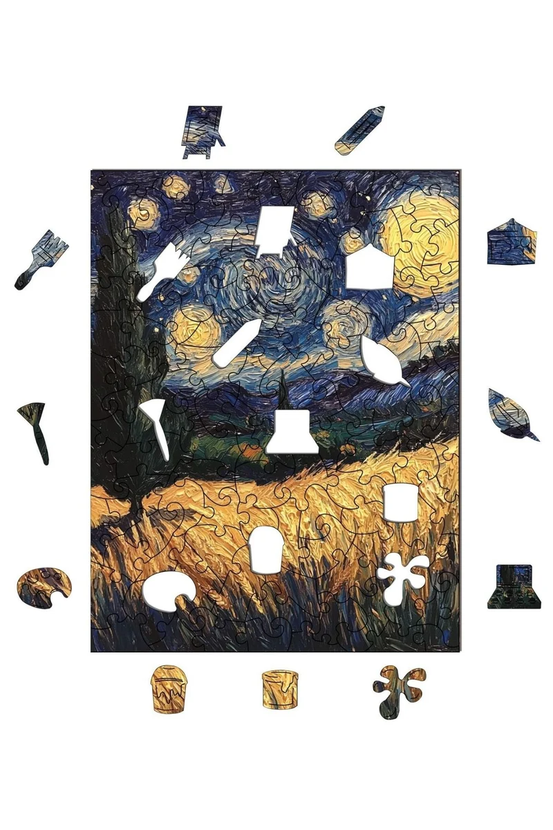 Diorama mit Puzzle, Van Gogh