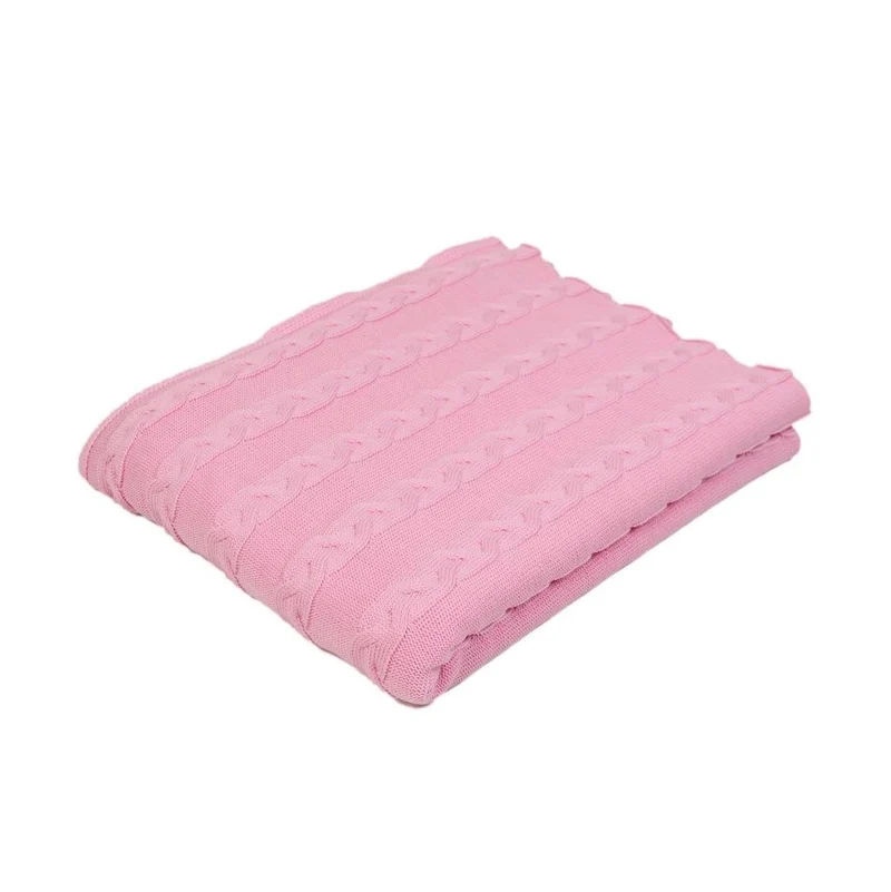 Decke 140x180cm Zopf, rosa